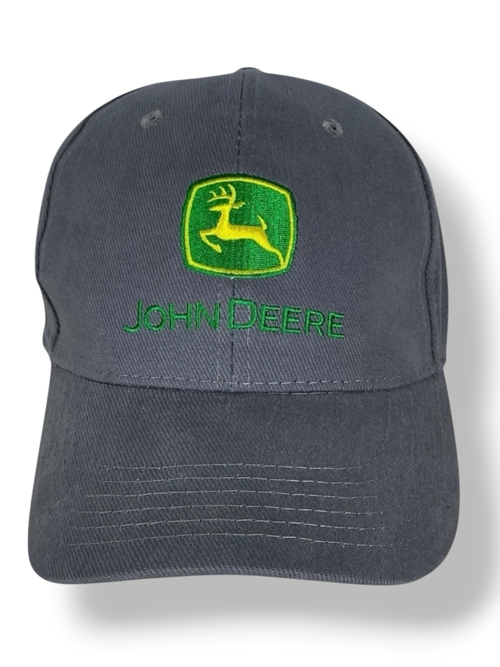 John Deere Baseball Cap 100% Cotton Trucker Hat Cap Adjustable Adult OS Gray